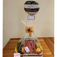 Load image into Gallery viewer, Customised Frame, Fruit, Snacks &amp; Non-Alcoholic Wine Basket
