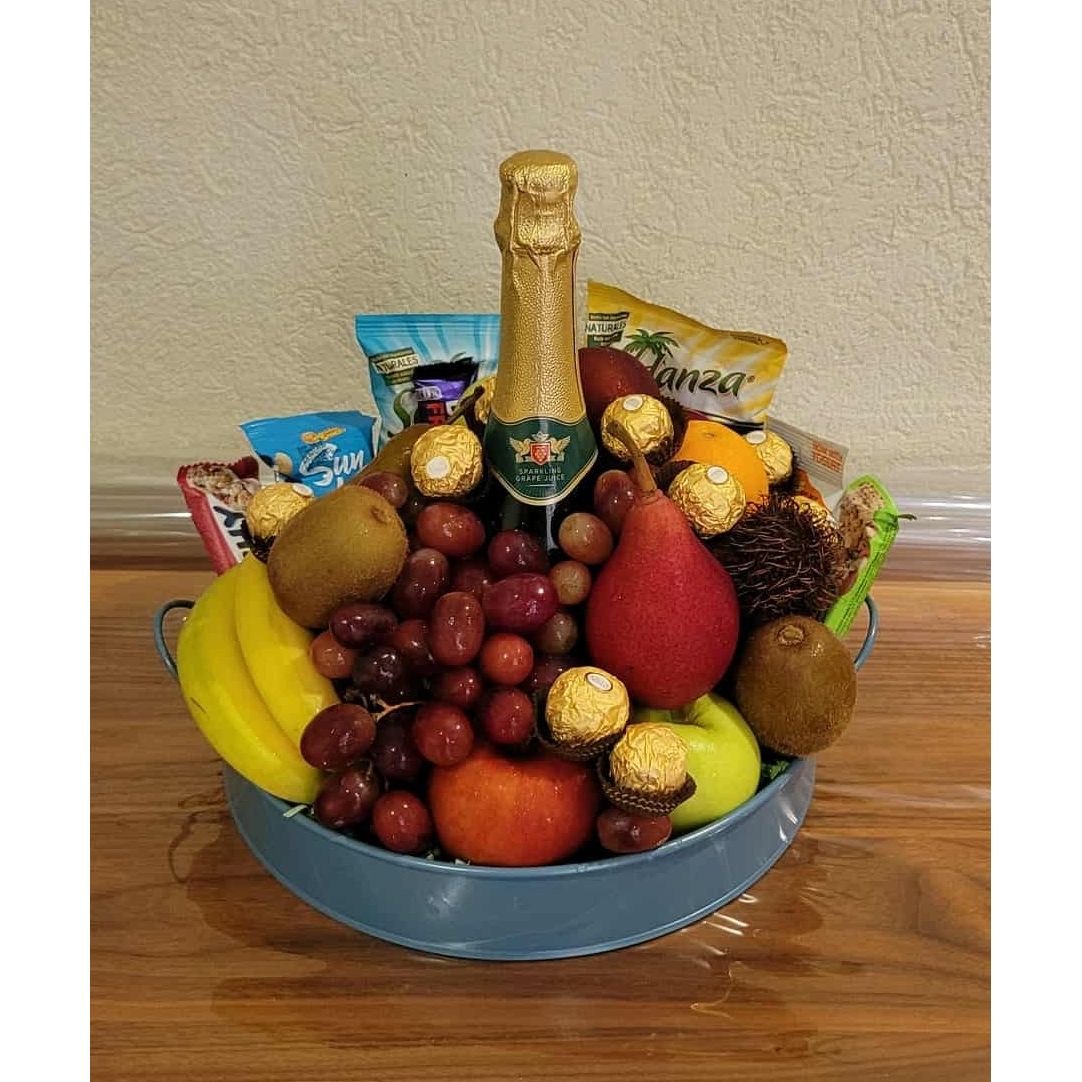 Harmony Fruit, Treats & Non-Alcoholic Wine Basket