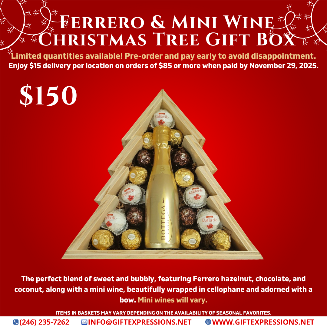 Ferrero & Mini Wine Christmas Tree Gift Box