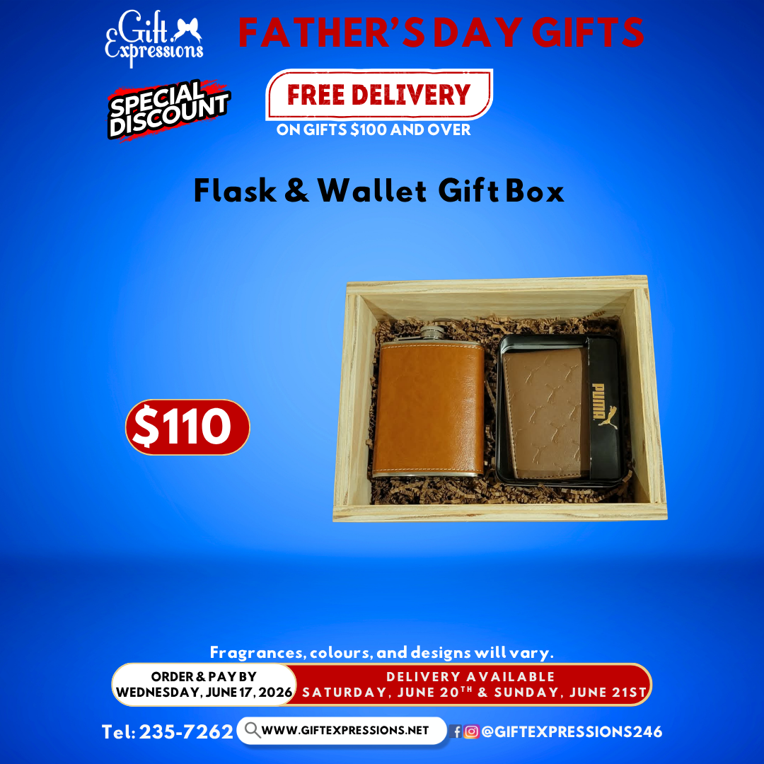 Flask & Wallet Gift Box