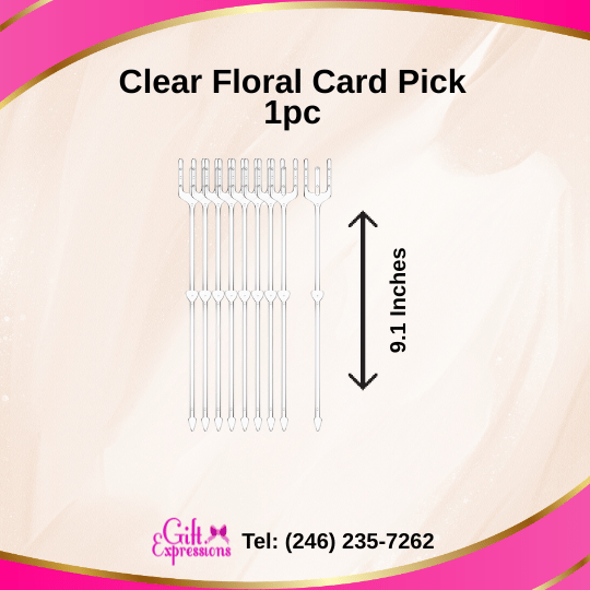 Clear Floral Card Pick