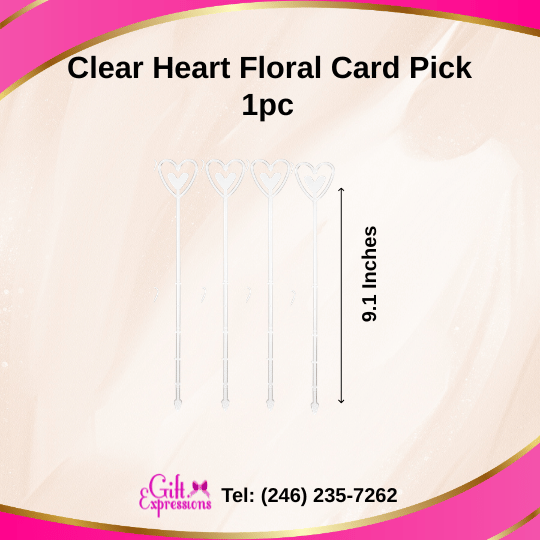 Clear Heart Floral Card Pick