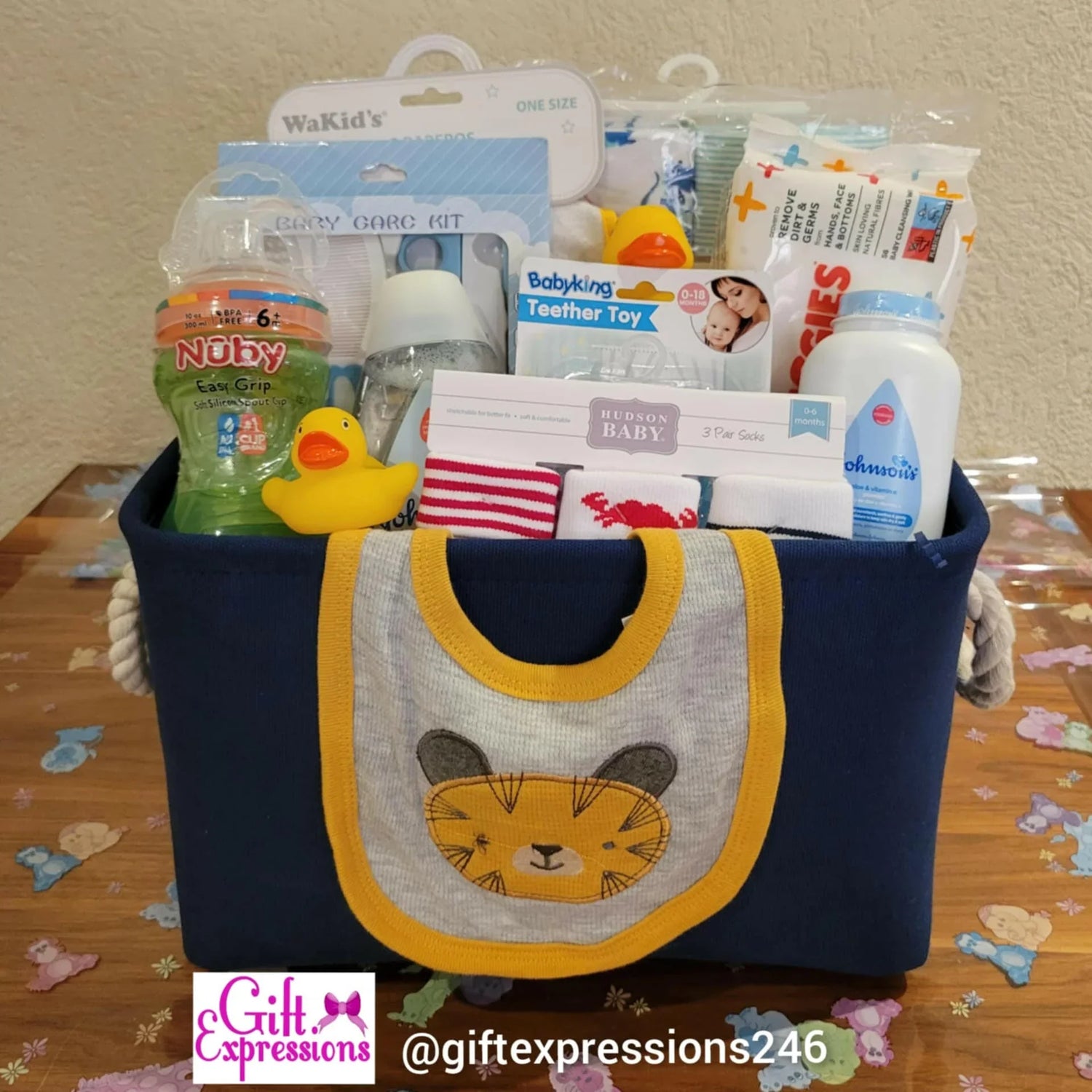 Tiny Treasures Baby Basket (Sml$150 /Med$200 /Lrg$300) - Gift Expressions