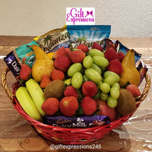 Load image into Gallery viewer, Tropical Fruit Basket | Fruit and Snacks Basket | Gift Expressions
