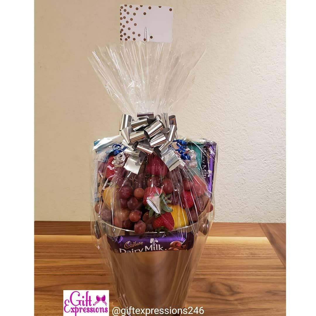 Fruit & Snacks in a Champagne Ice Bucket - Gift Expressions