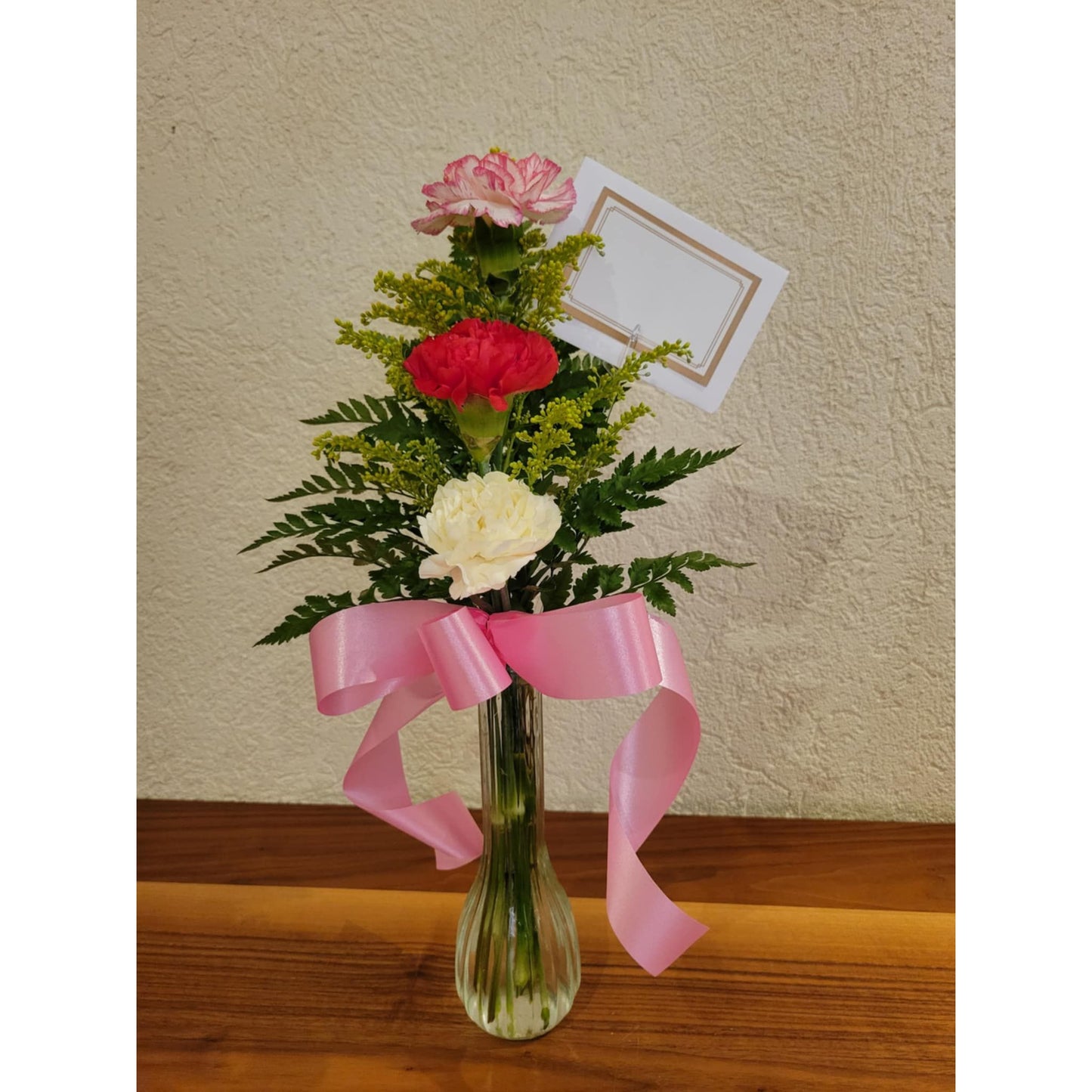 3 Carnations in a Bud Vase