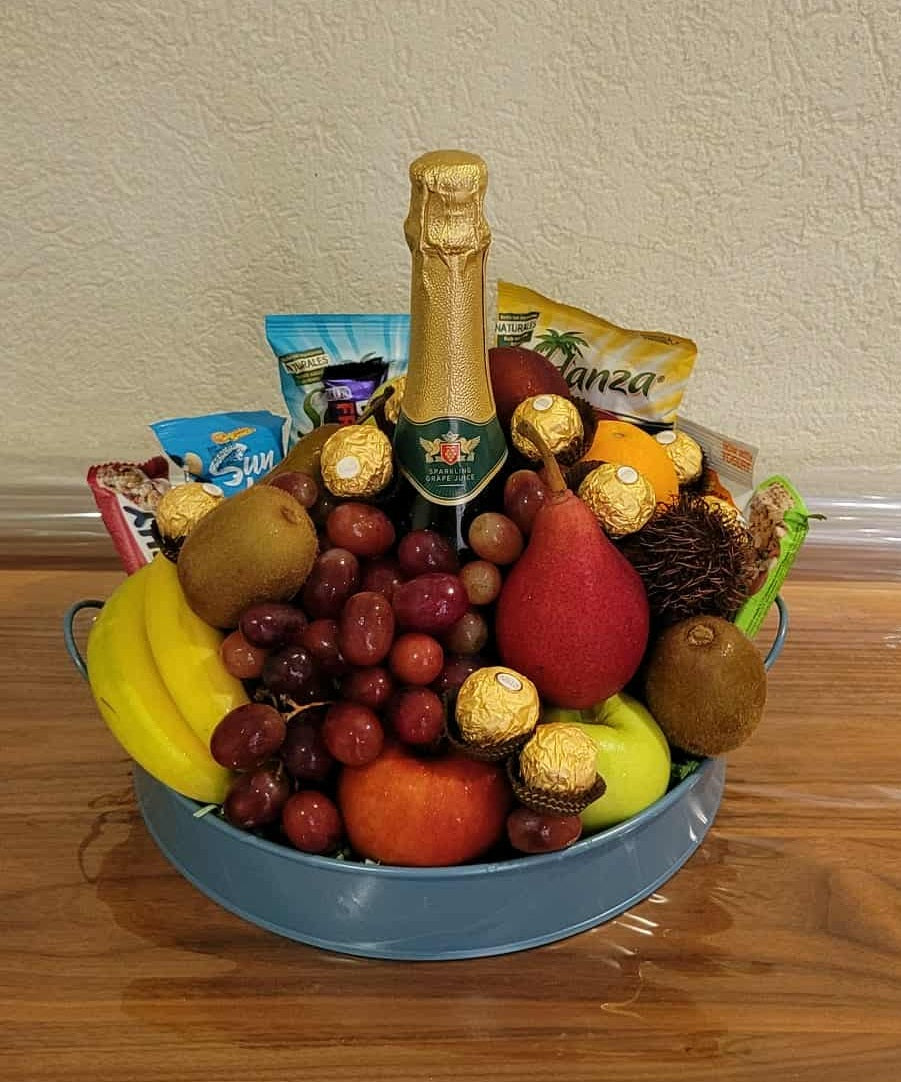 Harmony Fruit, Treats & Non-Alcoholic Wine Basket