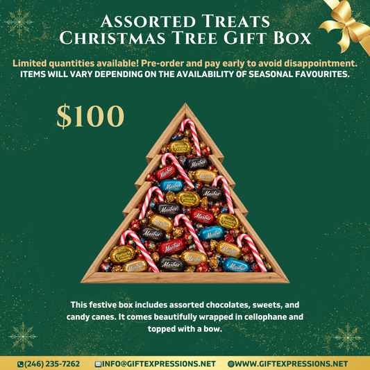 Assorted Treats Christmas Tree Gift Box