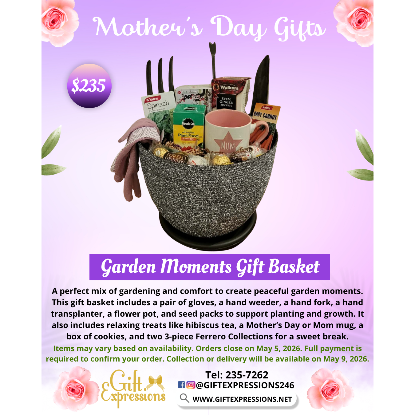 Garden Moments Gift Basket