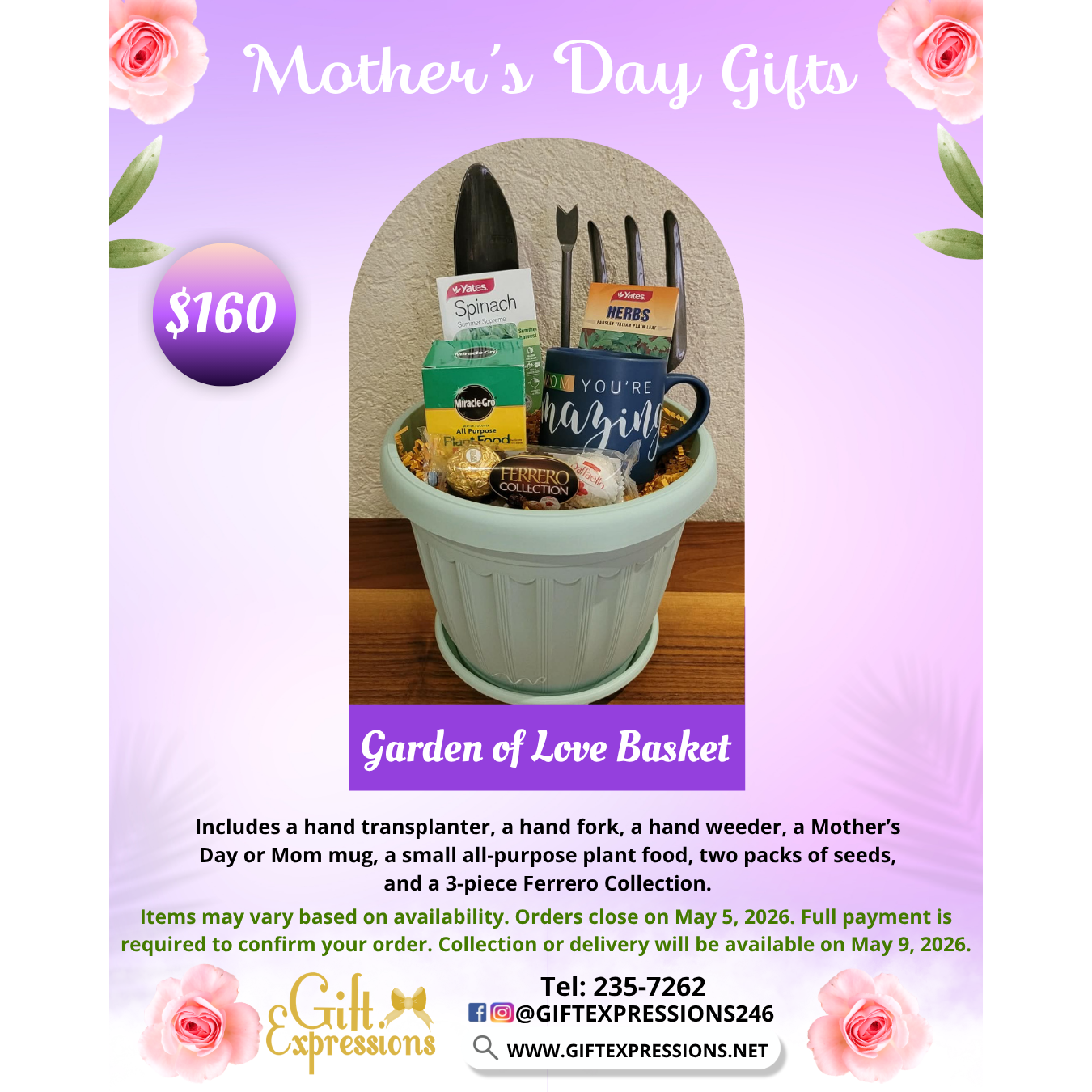 Garden of Love Basket