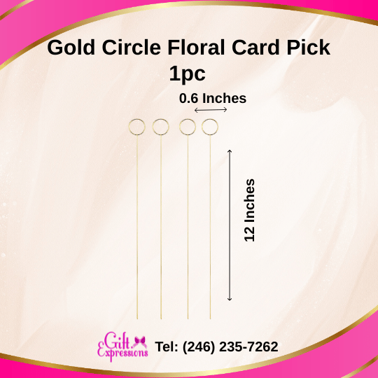 Gold Circle Floral Card Pick