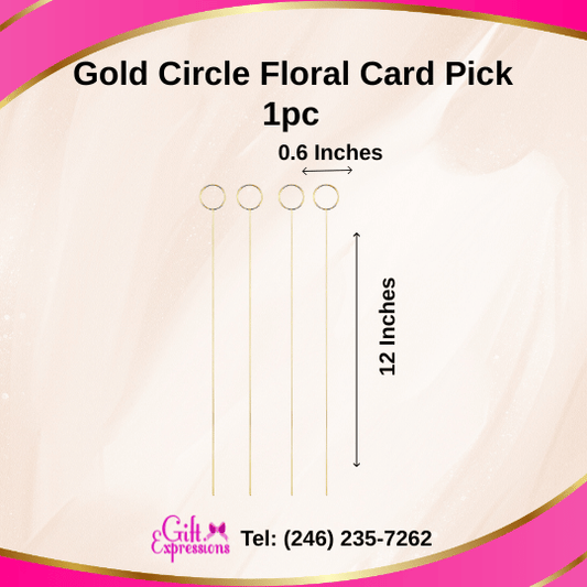 Gold Circle Floral Card Pick