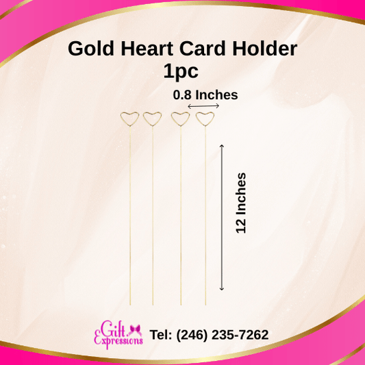 Gold Heart Card Holder