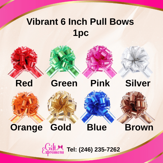 Vibrant 6 Inch Pull Bows