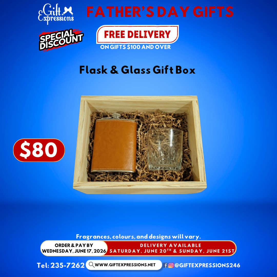 Flask and Glass Gift Box