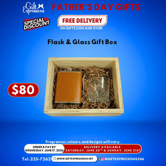 Flask and Glass Gift Box