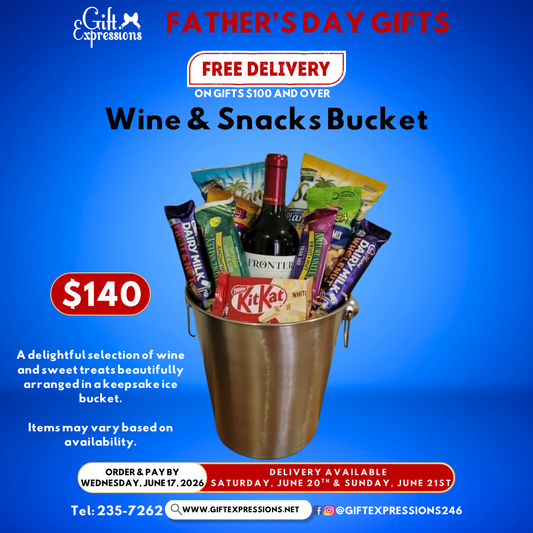 Wine and Snacks Bucket