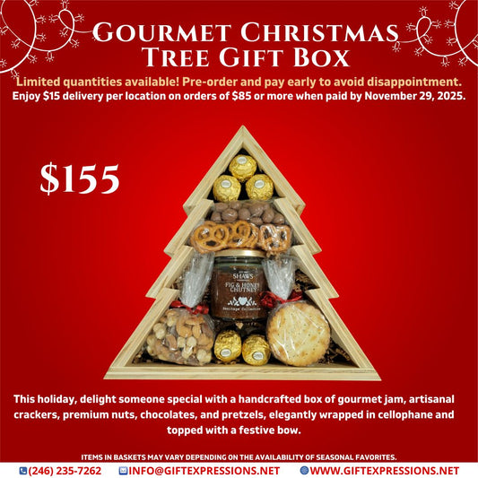 Gourmet Christmas Tree Gift Box