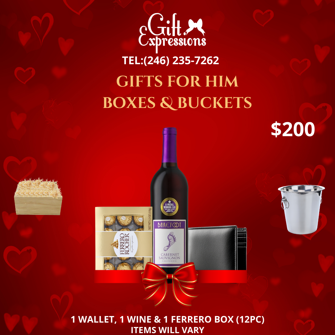 Wallet, Wine & Ferrero Rocher Box/Bucket