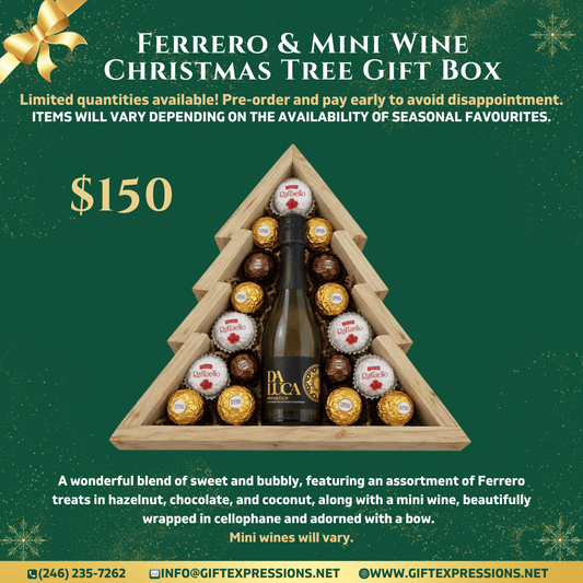 Ferrero & Mini Wine Christmas Tree Gift Box