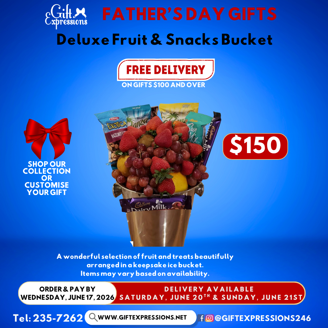Deluxe Fruit and Snacks Bucket