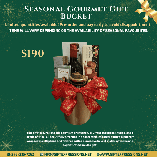 Seasonal Gourmet Gift Bucket