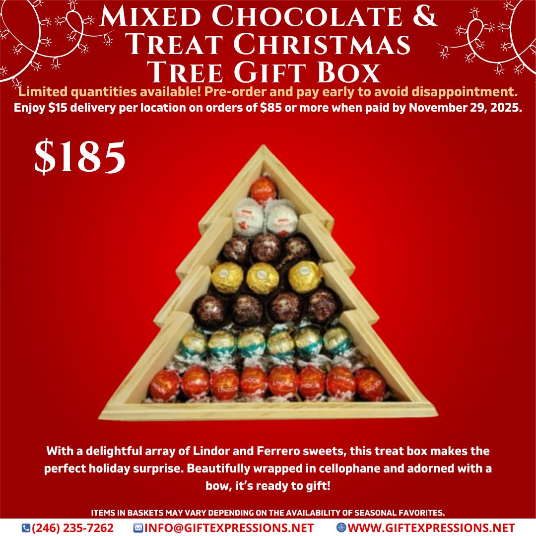 Mixed Chocolate & Treat Christmas Tree Gift Box