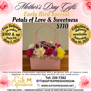 Flower & Cheesecake Cupcake Bag