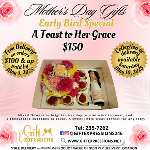 Mini Wine, Floral and Cupcake Treat Box