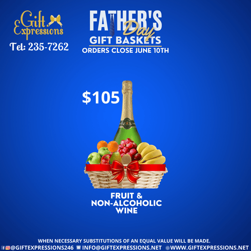 Fruit & Non-Alcoholic Wine Basket - Gift Expressions   