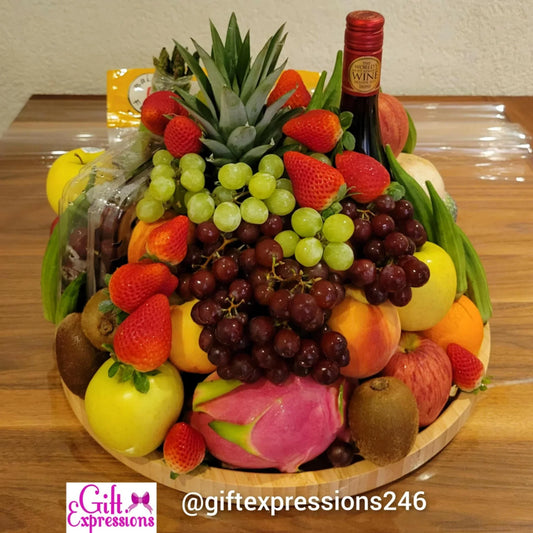 Fruit, Vegetables & Wine Basket - Gift Expressions   