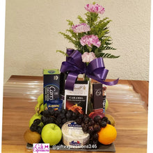 Load image into Gallery viewer, Gourmet Basket &amp; Flowers
