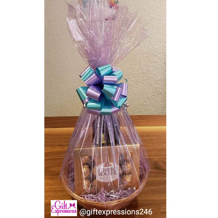 1 Box of Ferrero Rocher Chocolates 150 g & 1 Wine Basket Gift Expressions   