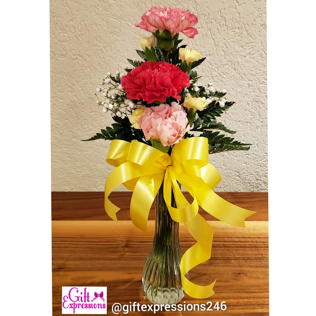 3 Carnations & Minis in a Bud Vase Gift Expressions   