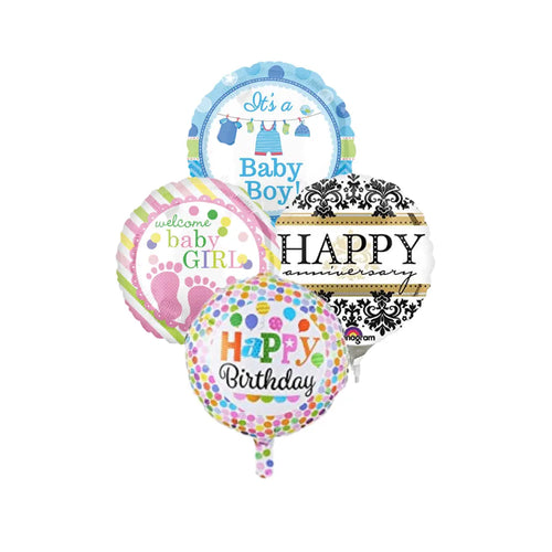 Add a Small 6 Inch Foil Balloon to Your Order (Designs Will be Randomly Selected) - Gift Expressions   