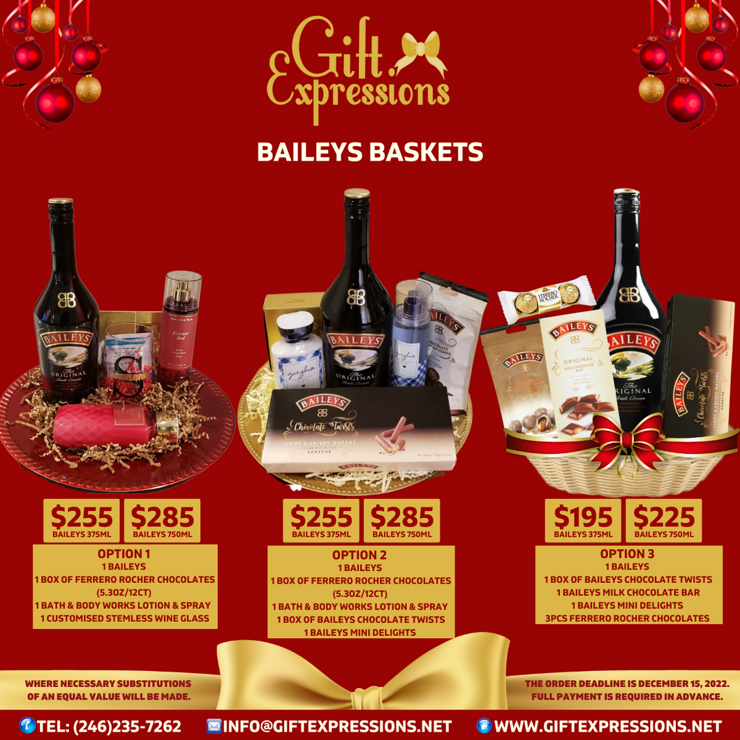 BAILEYS BASKETS Gift Expressions   