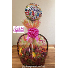 Load image into Gallery viewer, Charming Fruit &amp; Non-Alcoholic Wine Basket Gift Expressions   
