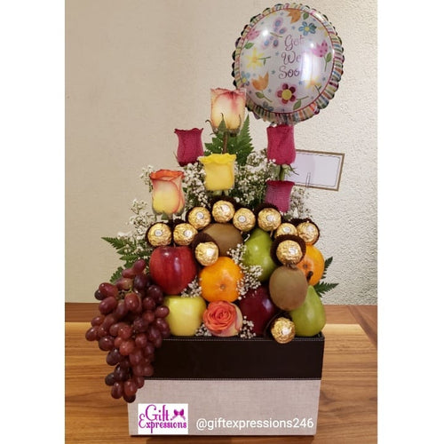 Fruits, Roses & Chocolates Box Gift Expressions   