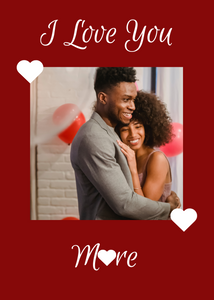 I Love You More Customised Photo Greeting Card Gift Expressions   