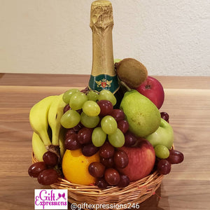 Premium Fruit & Non-Alcoholic Wine Basket Gift Expressions   