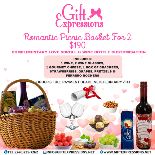 Romantic Picnic Basket For 2 Gift Expressions   