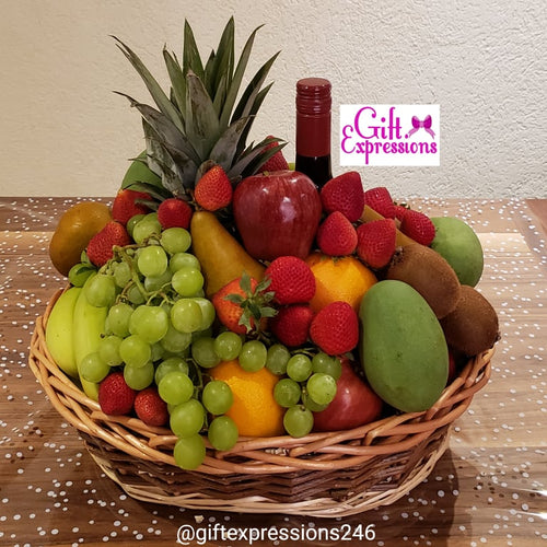 Thoughtful Expressions Fruit & Wine Basket Gift Expressions   
