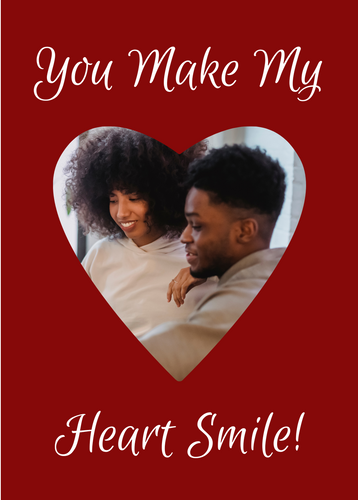 You Make My Heart Smile Customised Photo Greeting Card Gift Expressions   